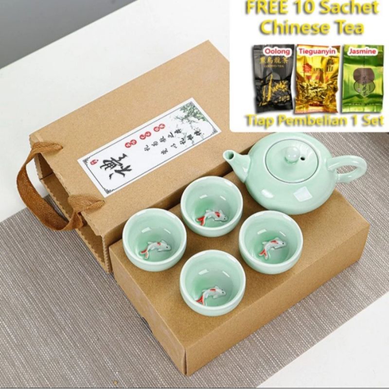 Chinese Tea Set / Tea.Set Keramik / Teko Set Keramik