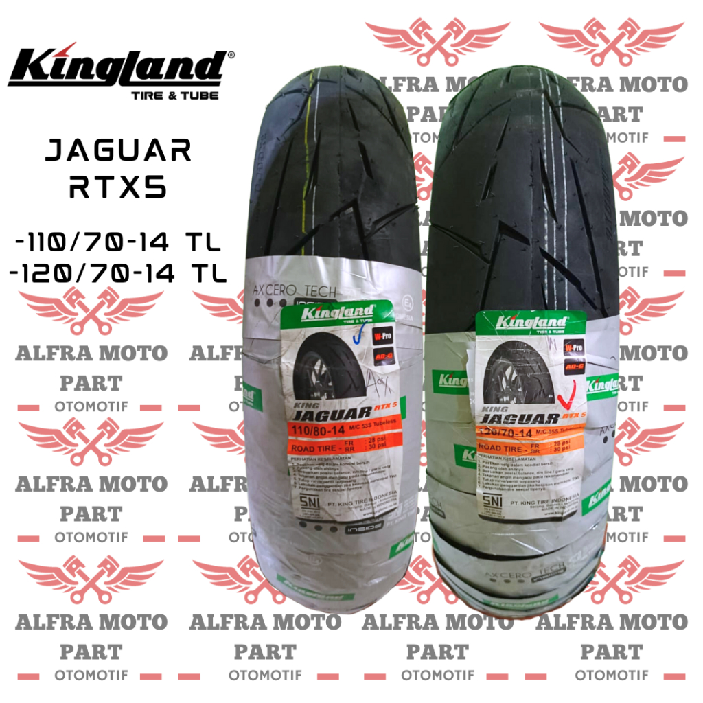 BAN LUAR PCX 100/80-14 & 120/70-14 KINGLAND RTX5 TUBELESS