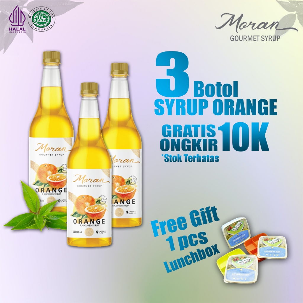 

Sirup Minuman Jeruk Orange 3 Botol 800ML Moran Gratis