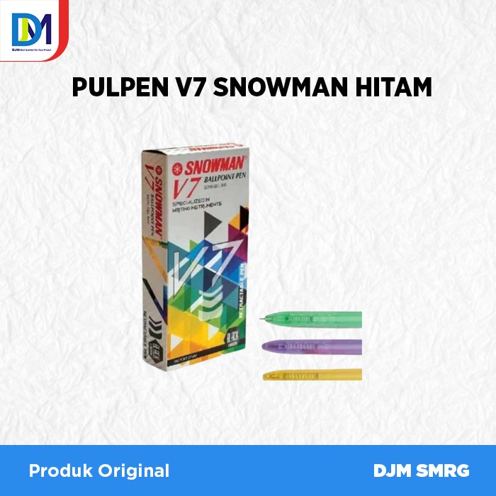 

BALLPOINT, BOLPEN, POLPEN, PULPEN V7 SNOWMAN HITAM