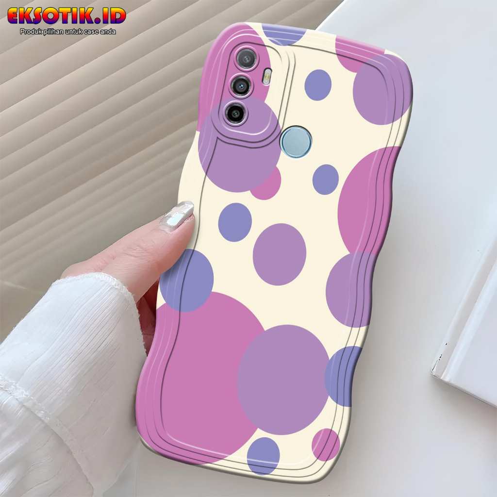 Softcase Gelombang Oppo A53 Motif - Eksotik.id - Casing Oppo A53 - Skin Case Handphone - Silikon Hp 
