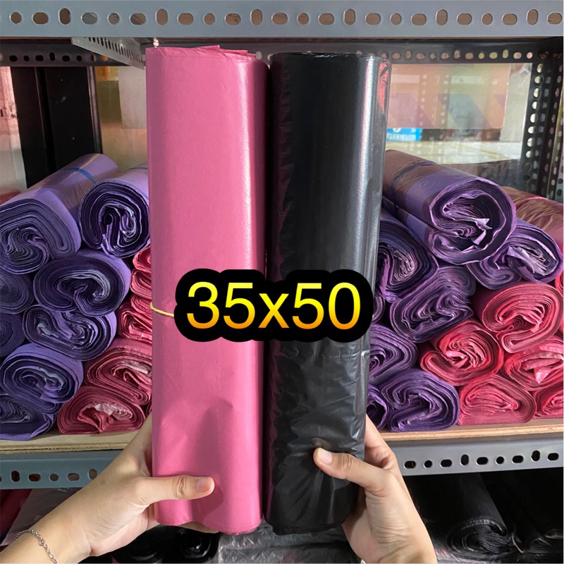 

Polymailer 35x50 Pink Hitam | Plastik packing online siap pakai