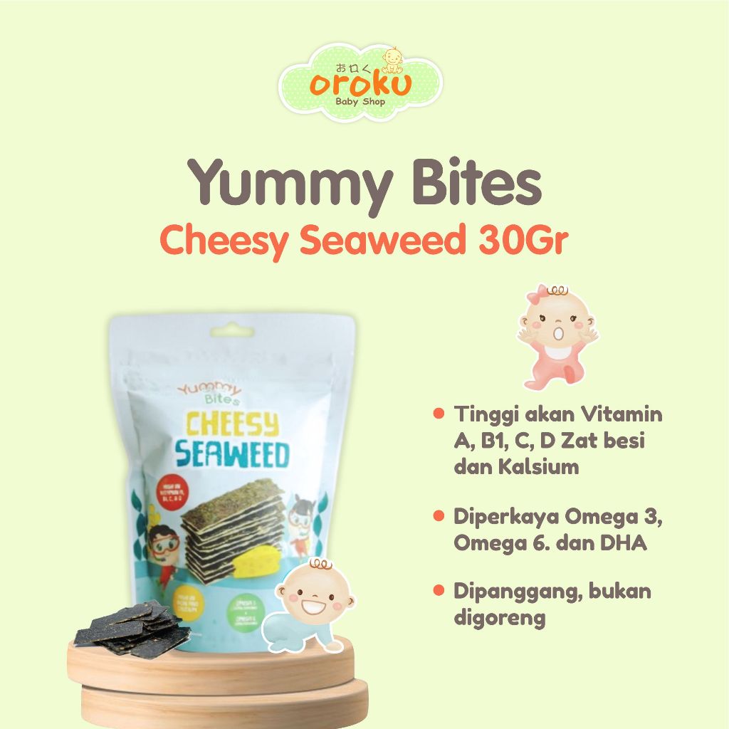 YUMMY BITES CHEESY SEAWEED 30GR / YUMMY BITES