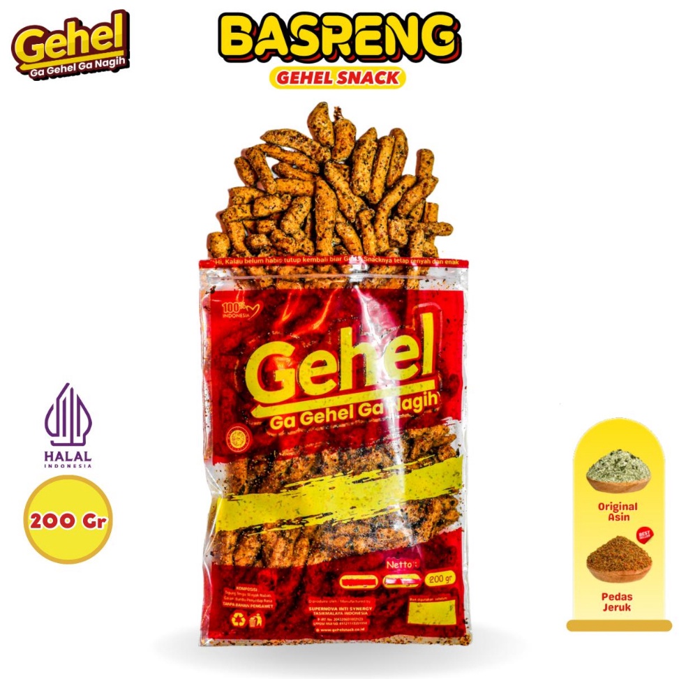 

Terb@tas Gehel Basreng 200gr - Makanan Ringan Segera Beli