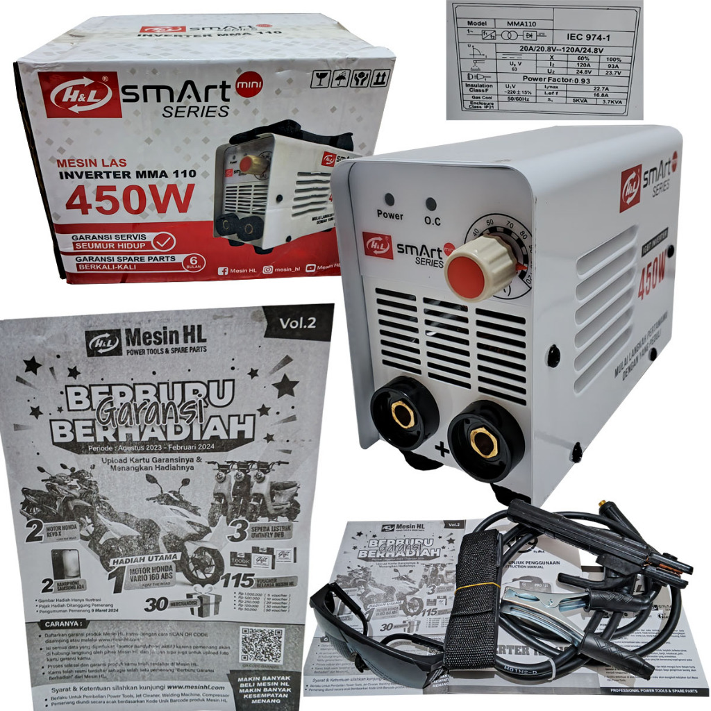 PROMO MINI HNL LOW WATT Mesin Las 450 Smart Series 450W Lakoni