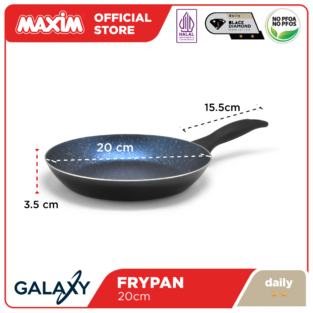 Maxim Galaxy Wajan Anti Lengket Teflon 20cm