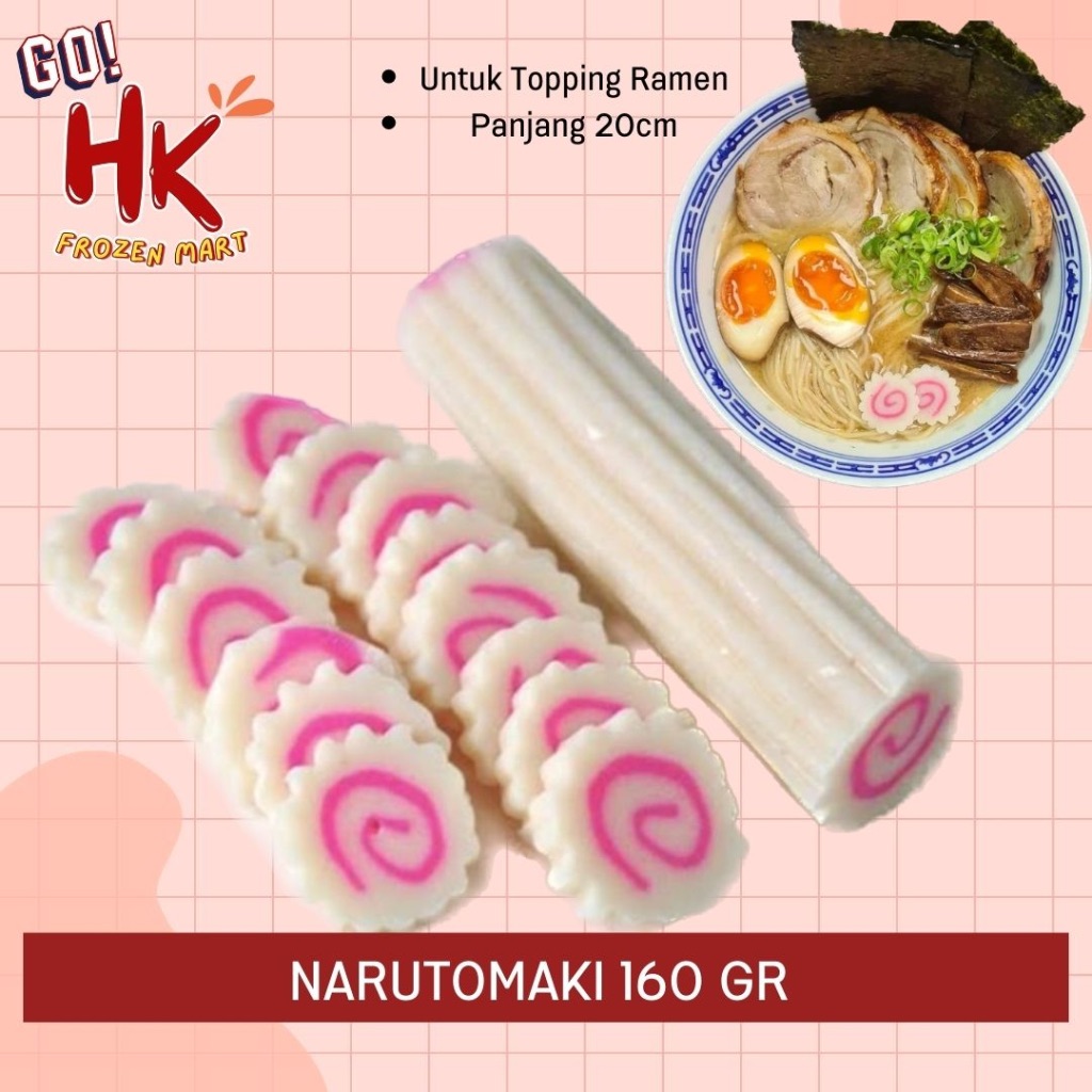 

PROMO Narutomaki 160gr Import untuk topping Ramen | otak otak fish cake cedea HK Frozen Mart