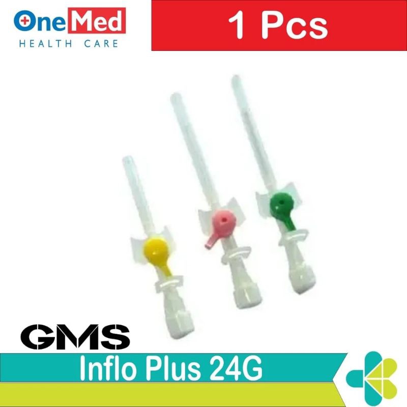 ONEMED Inflo Plus IV Catheter Wing Abocath 18G , 20G , 22G , 24G Per Pcs / INFLO PLUS