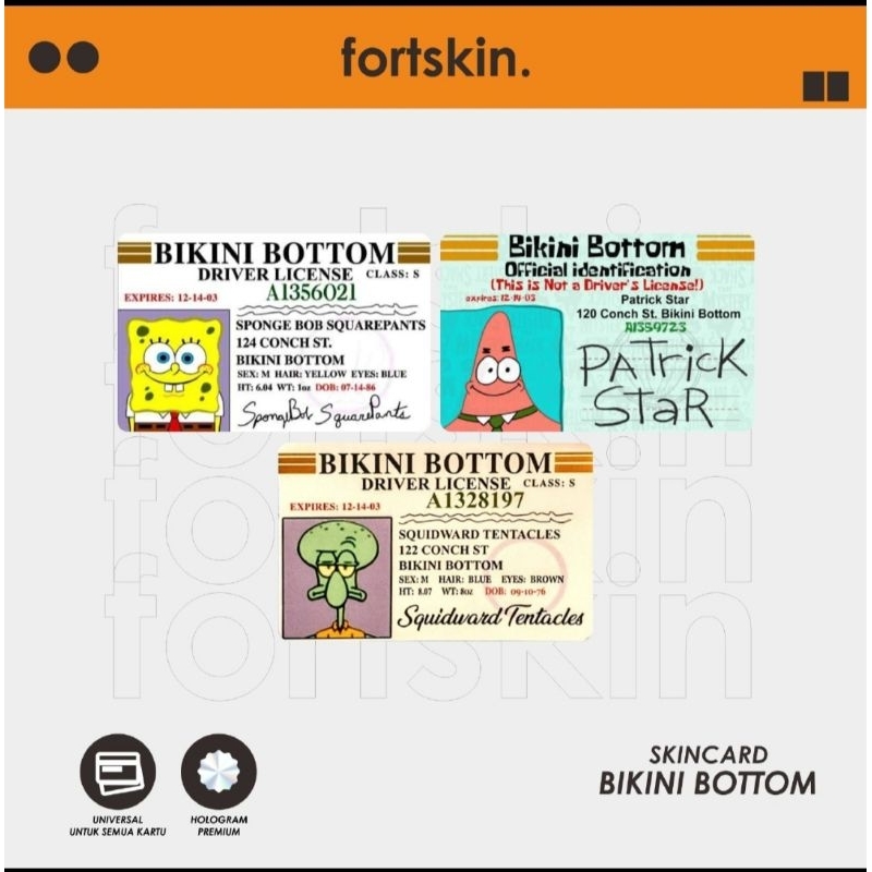 SKIN CARD BIKINI BOTTOM SERIES PREMIUM