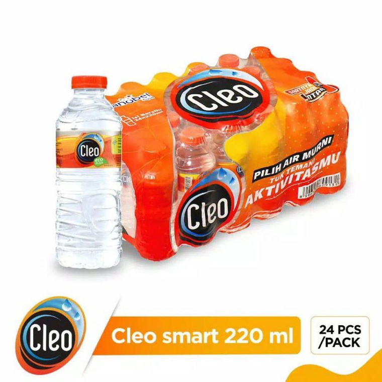 

43 CLEO Air Mineral / Air Minum botol 220ml isi 24pcs ➾Terlarisss