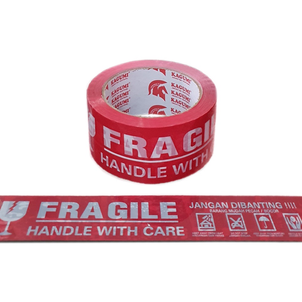 

LAKBAN FRAGILE MERAH JANGAN DI BANTING 48MM X 100 YARD KAGUMI