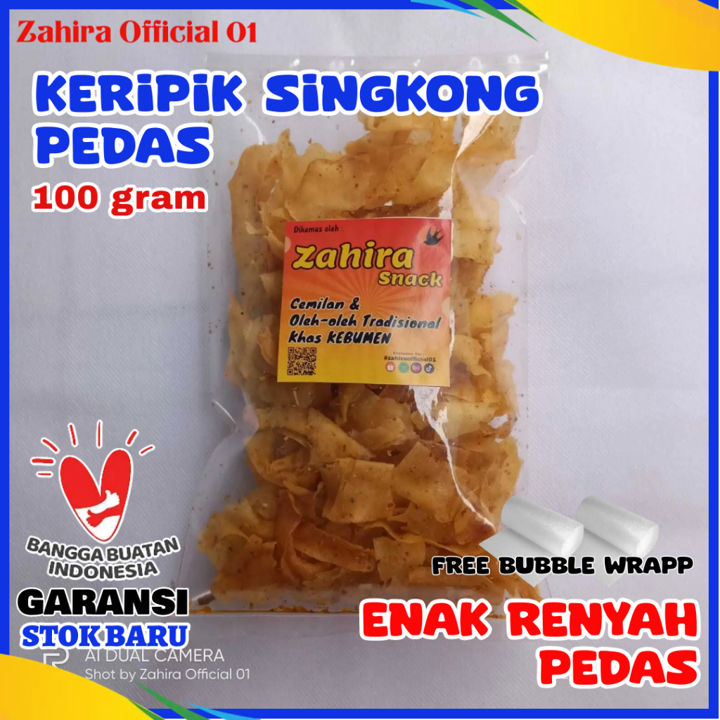 

Cemilan Pedas Keripik Singkong Kriwil Balado Daun Jeruk Oleh-oleh Kebumen 100Gram