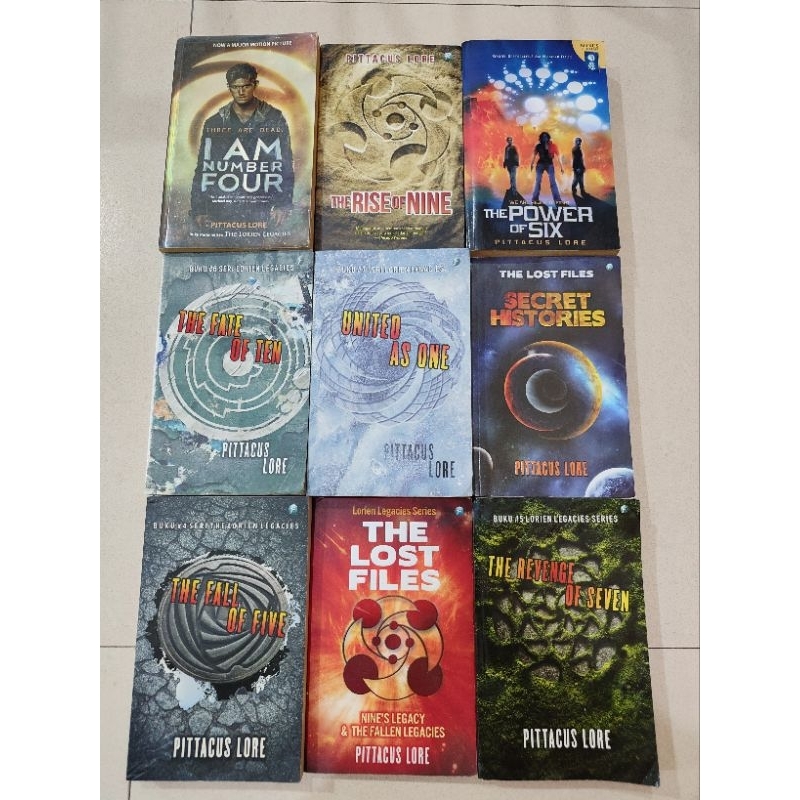 Novel Set I Am Number Four The Lorien Legacies ORI ORIGINAL 9 buku tamat pittacus lore fiksi fantasi