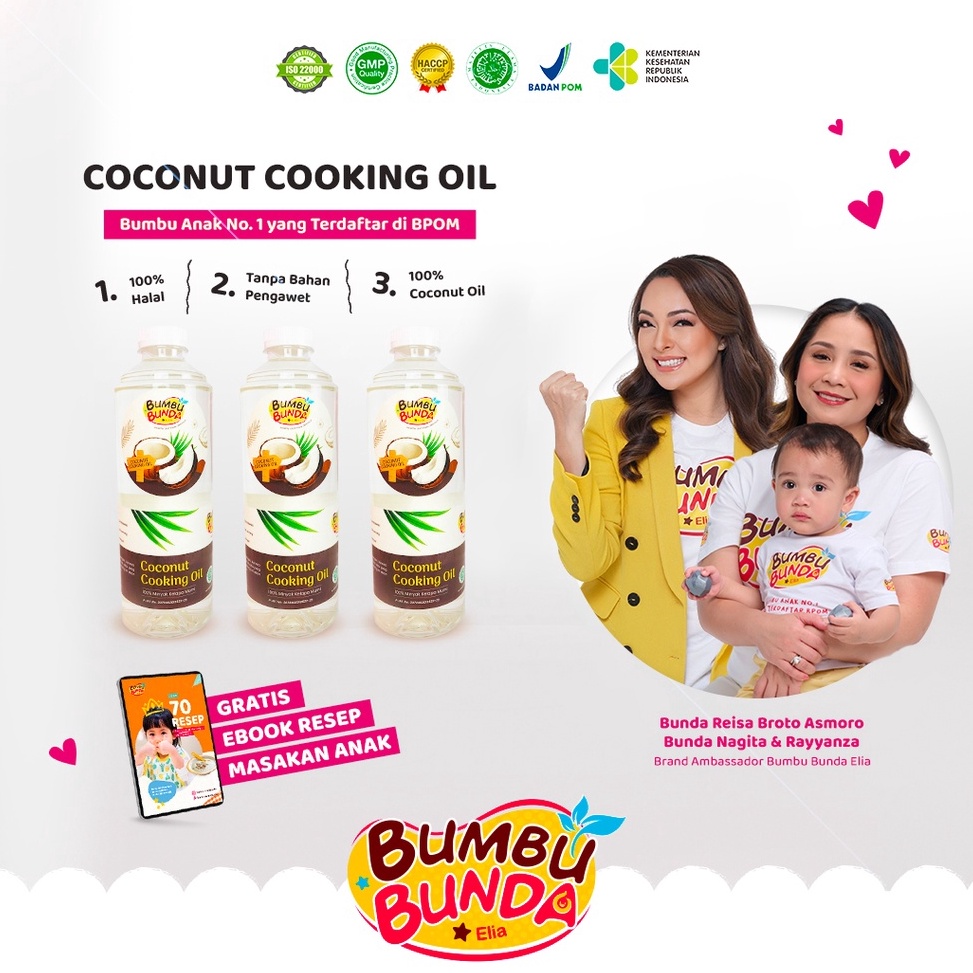 

TMQHU Bumbu Bunda Elia Coconut Cooking Oil / Minyak MPASI / BB Booster MPASI / CCO / VCO / Lemak MPASI / Minyak Bayi 4583