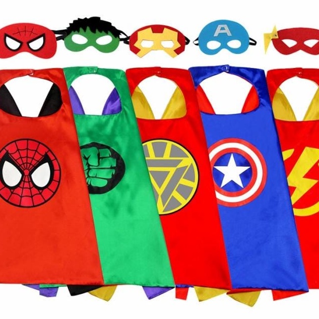 Jubah Superhero Spidermen Kapten Amerika Ironmen Huluk