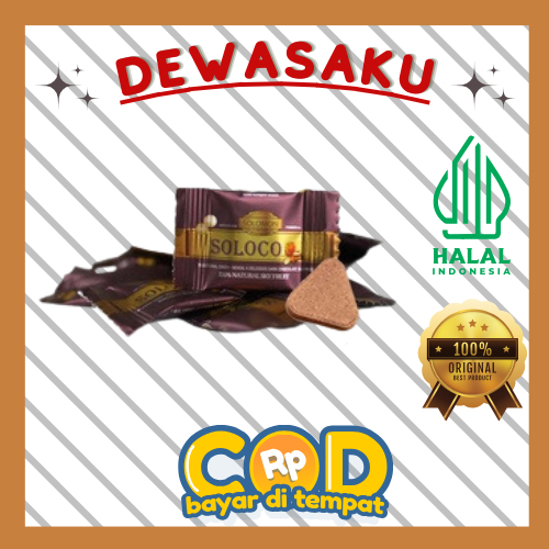 SOLOCO ASLI ORIGINAL AU 100% PERMEN STAMINA PRIA DEWASA ECER 1 PCS