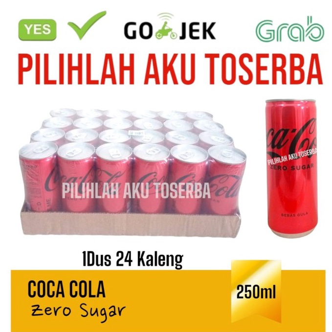 

[✭F87/] Coca Cola ZERO SUGAR KALENG CAN 250 ml - ( HARGA 1 DUS ) Recomended