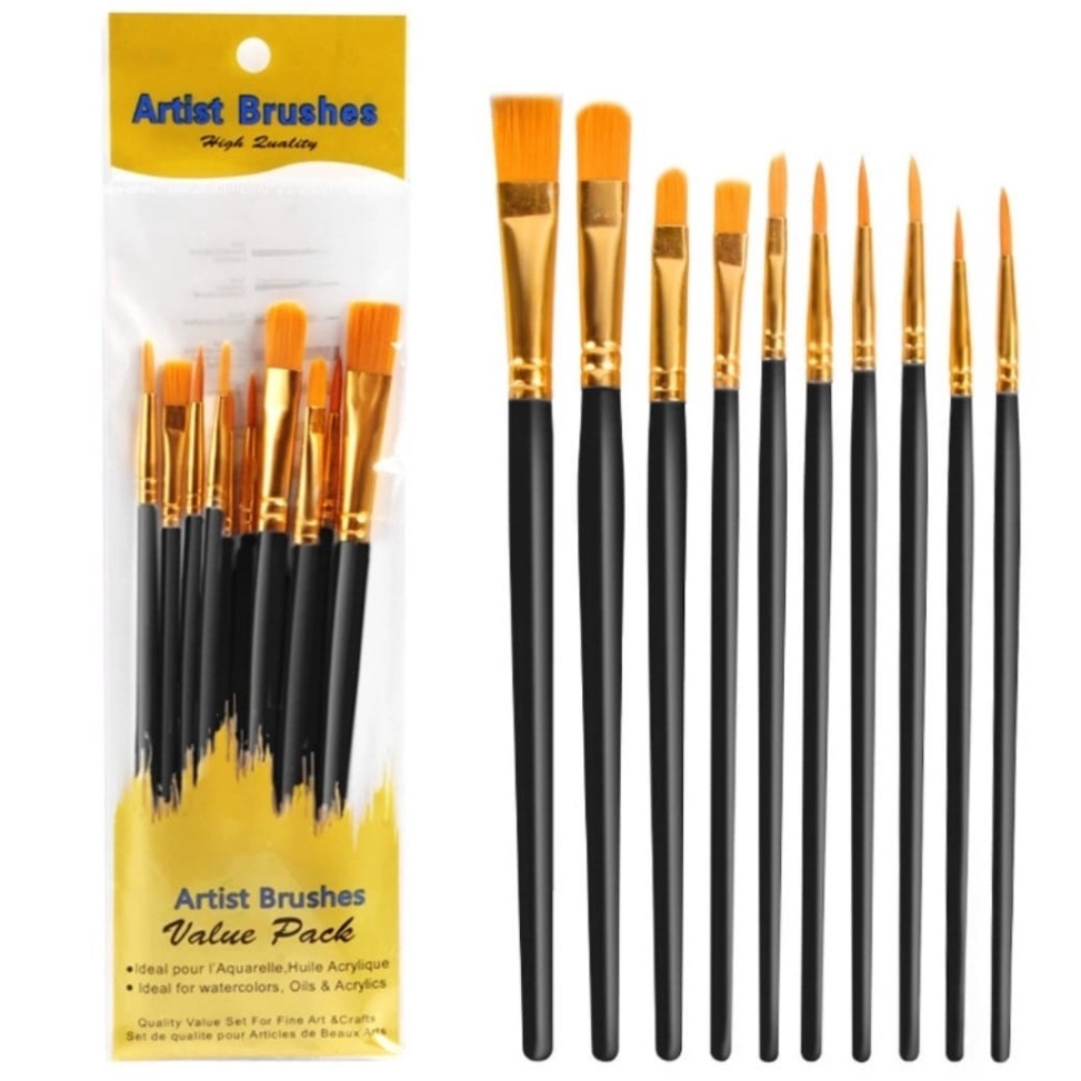 

[♤B35<] kuas gambar/kuas lukis set 10 AK-10 Super Murah