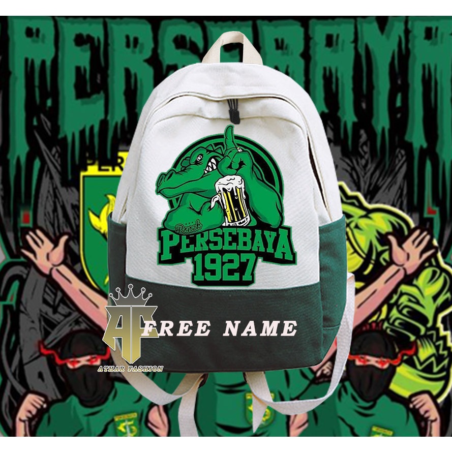 Tas Ransel anak bola PERSEBAYA SURABAYA gratis nama kamu