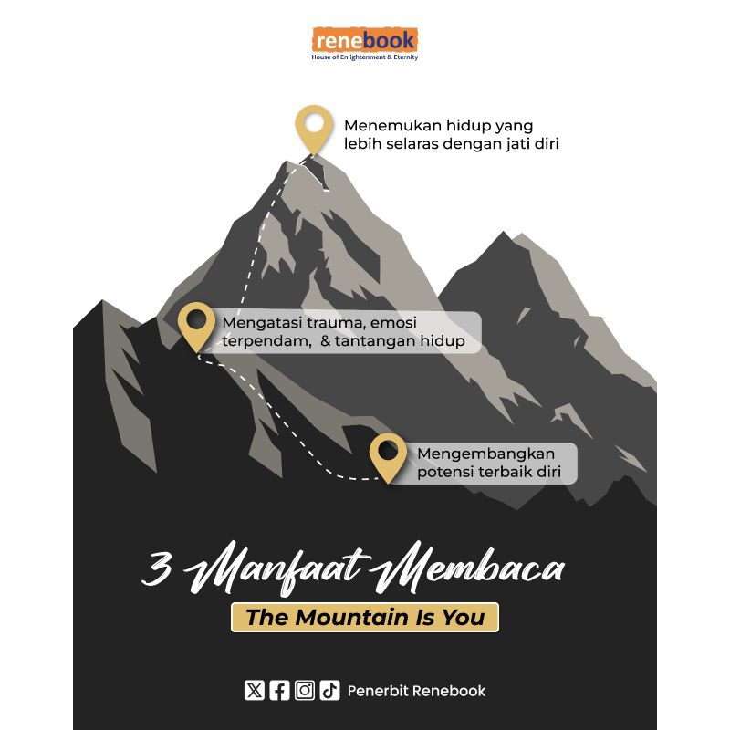 Buku Original The Mountain Is You - Brianna Wiest (Renebook)