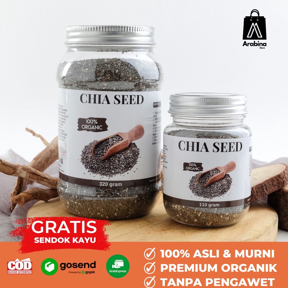 

[B9899] Arabina Chia Seed Organik Non GMO Premium Untuk Diet Sehat 95