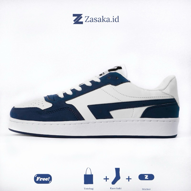 Zasaka - Sepatu Sneakers Unisex Ameung Navy Casual Pria Wanita Sport Shoes Original