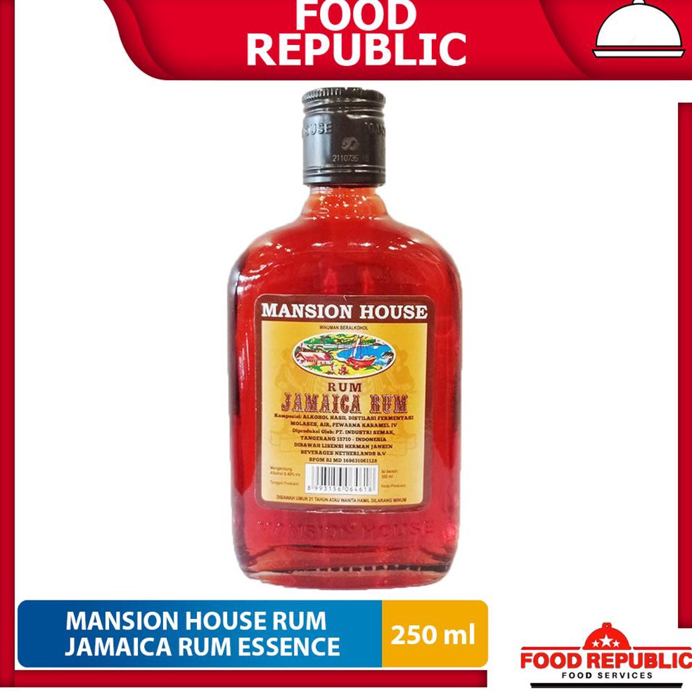

⁂ RUM ESSENCE 250 ML - JAMAICA RUM MANSION HOUSE BAHAN KUE - MINUMAN 76