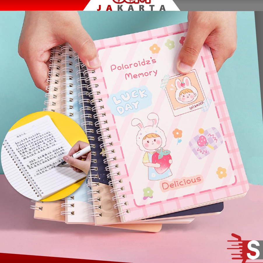 

OSM JKT S5908 Notebook Ring Motif Random A5 / Buku Tulis Sekolah Isi 60 Lembar / Buku Catatan / Buku Diary / Buku Tulis Random
