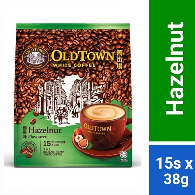 

79 OLDTOWN 3in1 Hazelnut White Coffee Malaysia (38g x 15 sachet) Bestseller