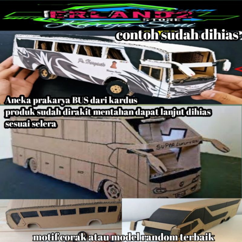 prakarya mobil bus dari bahan kardus