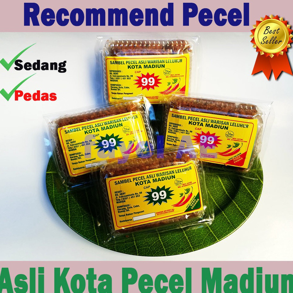 

BEST SELLER Sambel Pecel Madiun Bumbu Kacang Sambal Kacang Instan Bumbu Pecel Instan Cap 99 Asli Terbaru ┗(