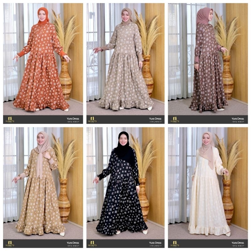 Gamis YURA Dress AD G LM 1607 ori Ninos Design