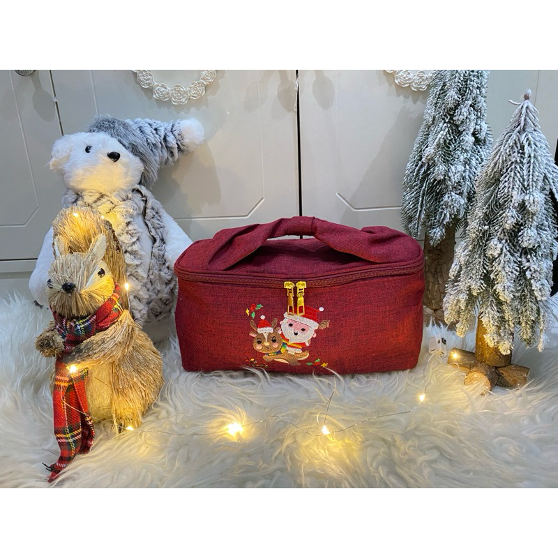 Tas Hampers Natal Kain Bordir