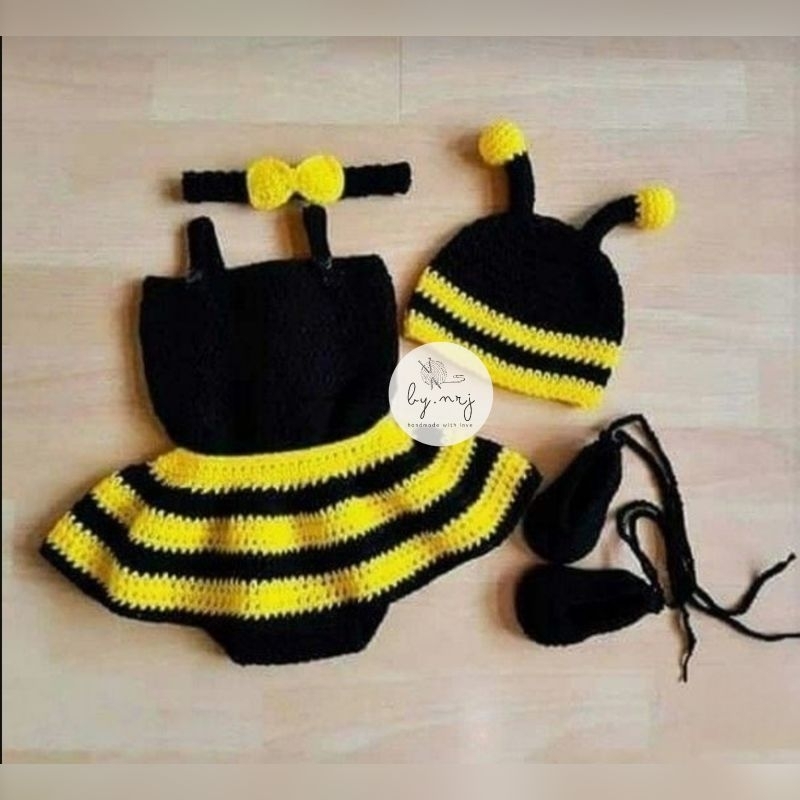 KOSTUM LEBAH / KOSTUM BEE / KOSTUM FOTO BAYI / KOSTUM NEWBORN / KOSTUM BAYI / KOSTUM FOTO / TOPI BAY