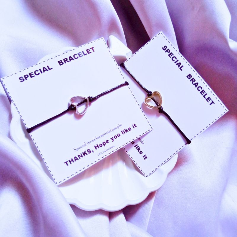 ( diolyn.id ) GELANG Motif LOVE spc | Tali SERUT | Warna Silver Gold | Gelang couple persahabatan te