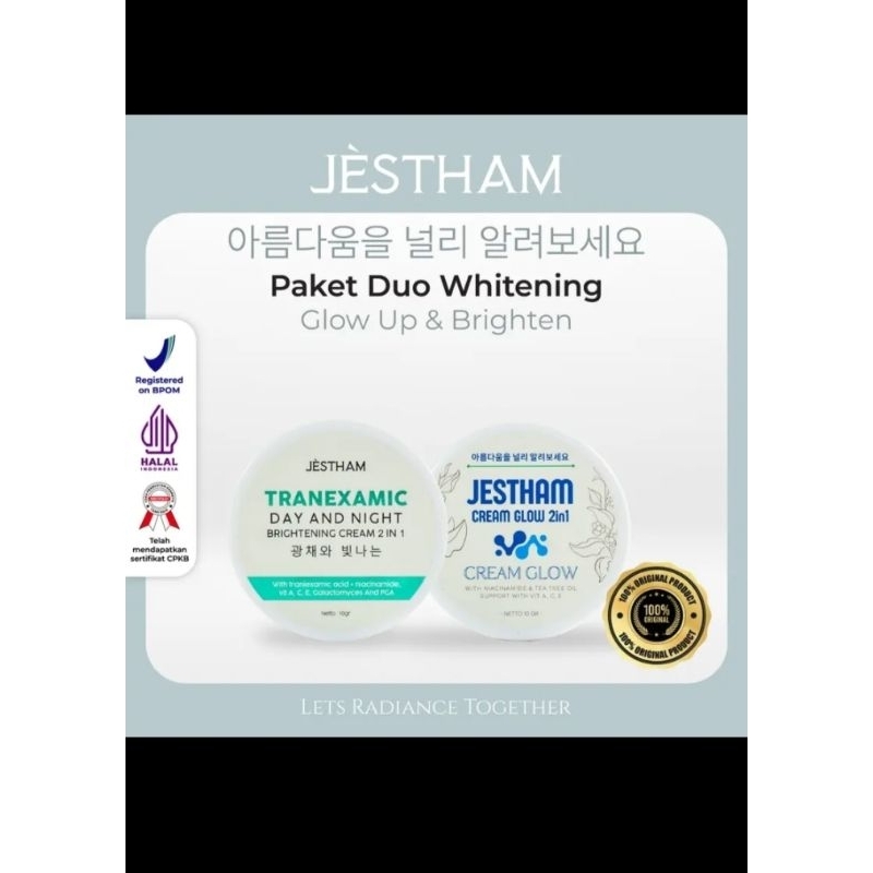 PAKET DUO WHITENING JHESTAM (CG+TRANEX)