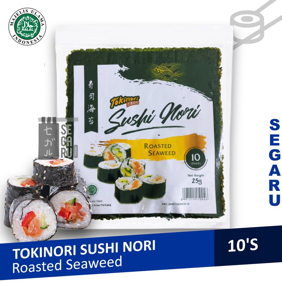 

↔ Tokinori Yaki Sushi | Nori Rumput Laut Halal 10 Sheet pdw7v