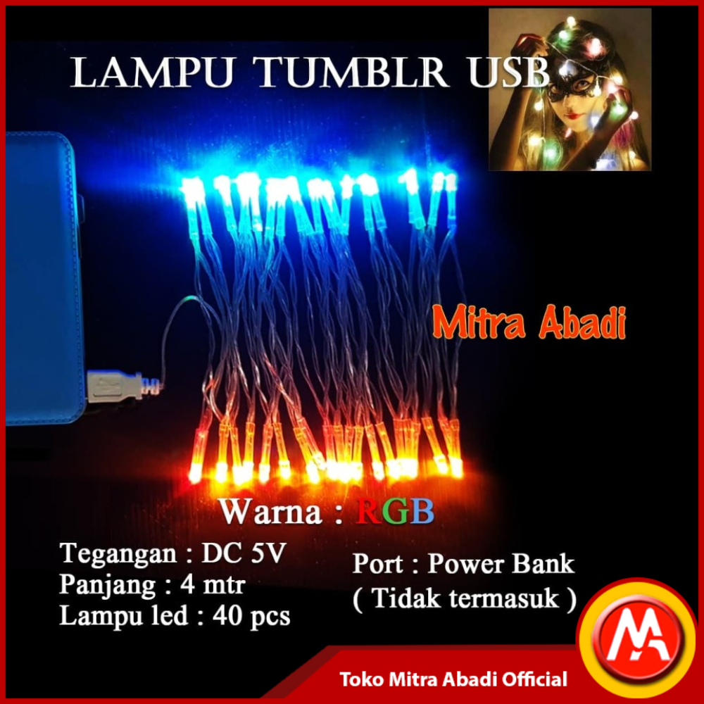Lampu Natal LED USB DC 5V Panjang 4 Meter