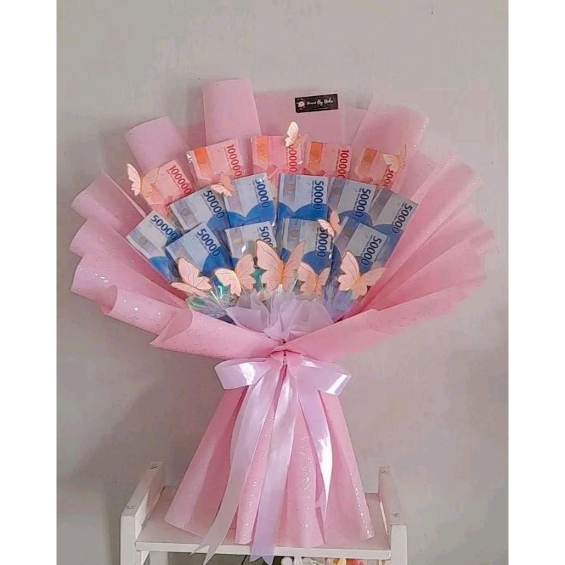 Buket Uang Mix Kupu-Kupu / Buket Kosong / Money Bouquet
