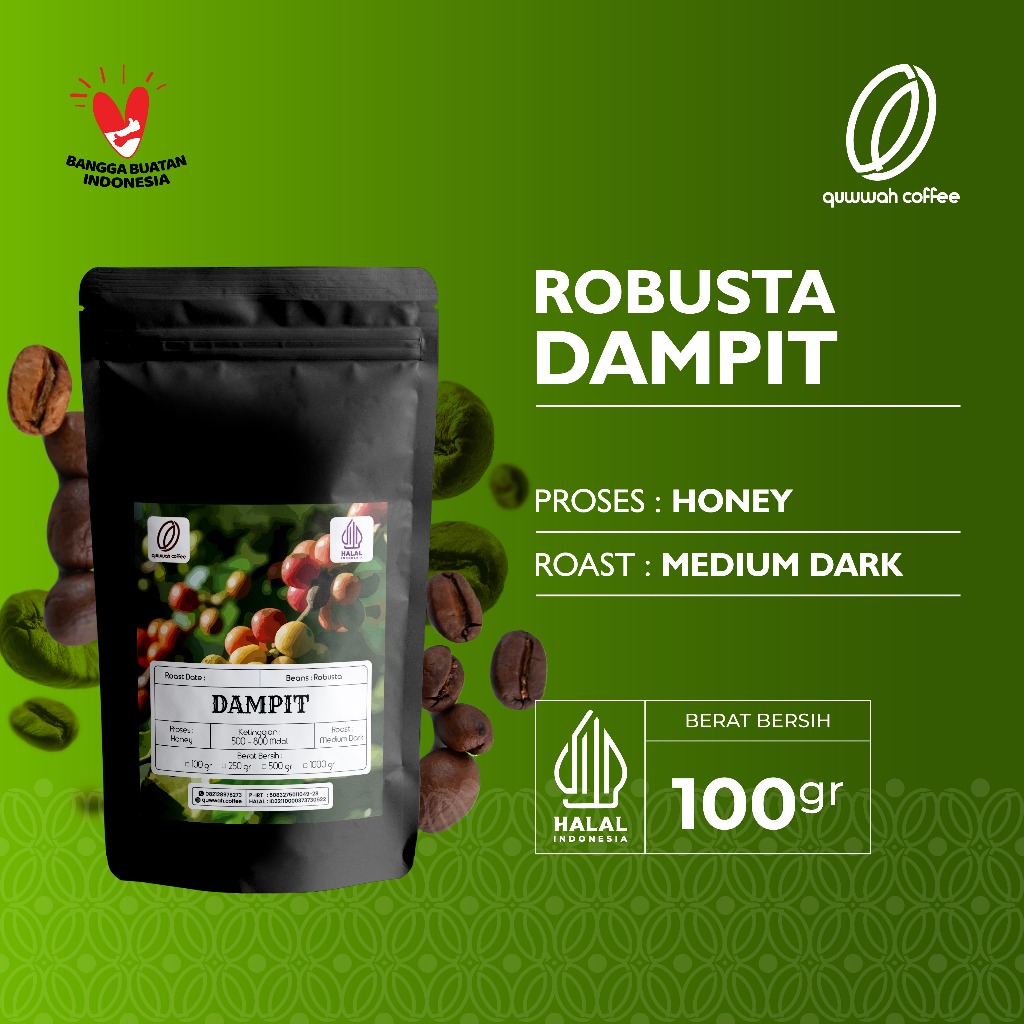 

Biji Kopi Bubuk Fine Robusta Dampit Malang Robusta Coffee Beans Single Origin Coffee Roast Bean Tubruk Espresso 100 gram