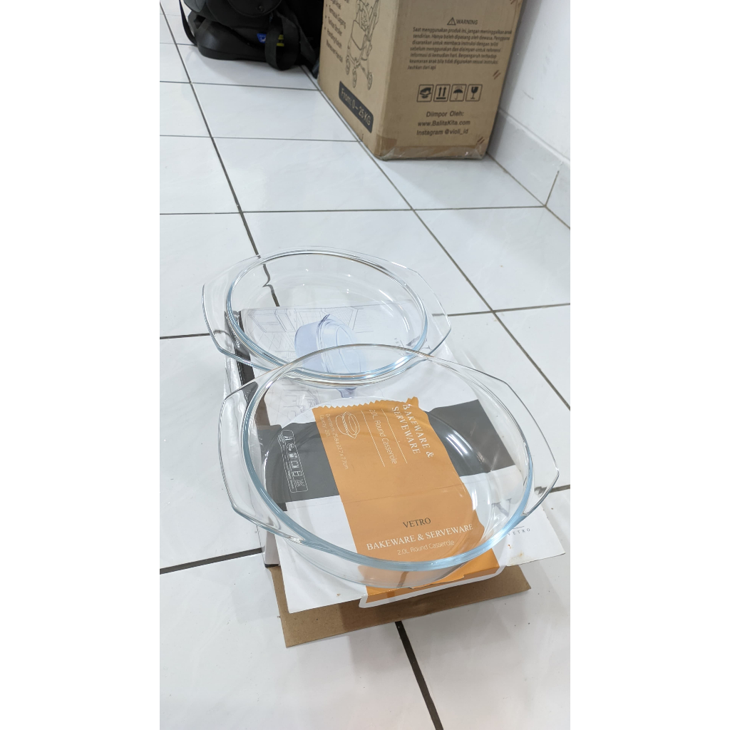 VETRO Bakeware & Serveware 2.0L mangkok kaca