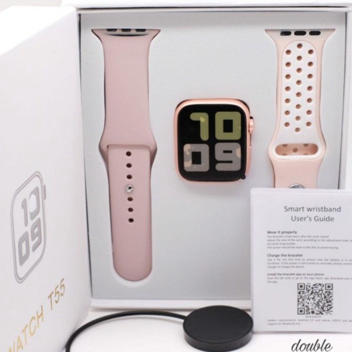 Grosir T55 T500 Smartwatch 2 Tali Layar sentuh jam Tangan Smartwatch Pria Wanita Original