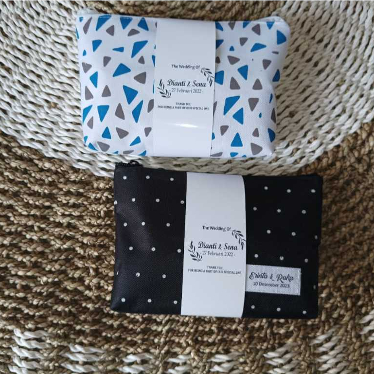 Souvenir Pouch Kanvas 20x13x3 plus Packing Lebar/Souvenir pernikahan/souvenir murah