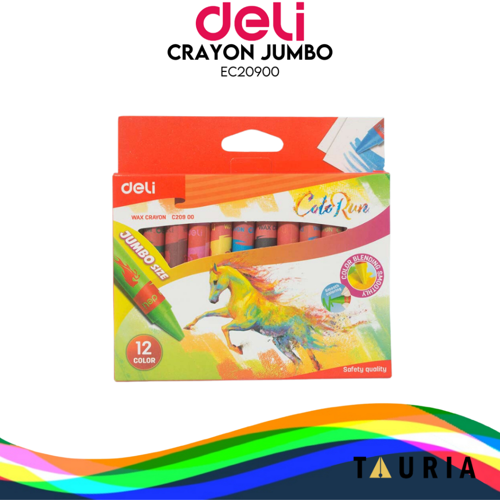 

Deli Crayon Lilin 12 Warna Jumbo Label EC20900