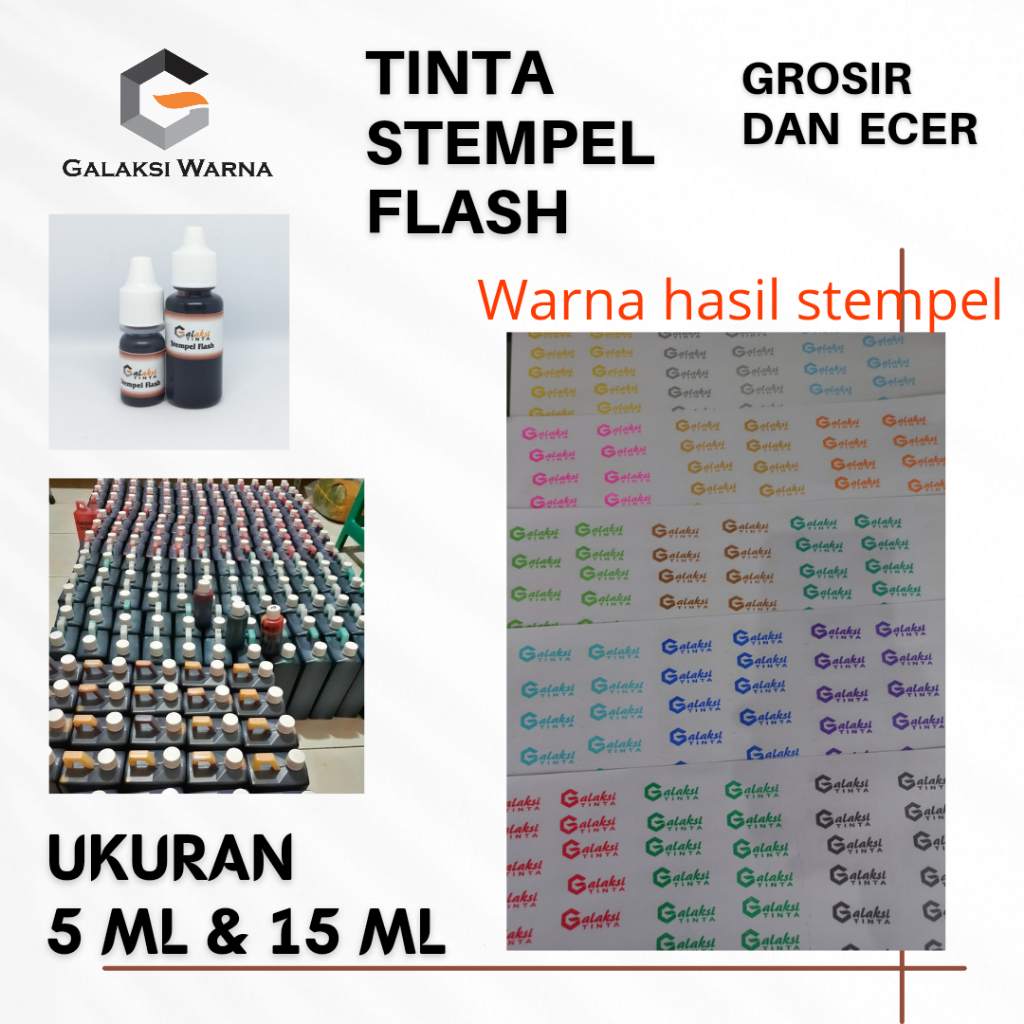 

Tinta Refiil Stempel Flash 15 Warna, Stempel Flash Custom, Tinta Stempel, Tinta Premium Stempel