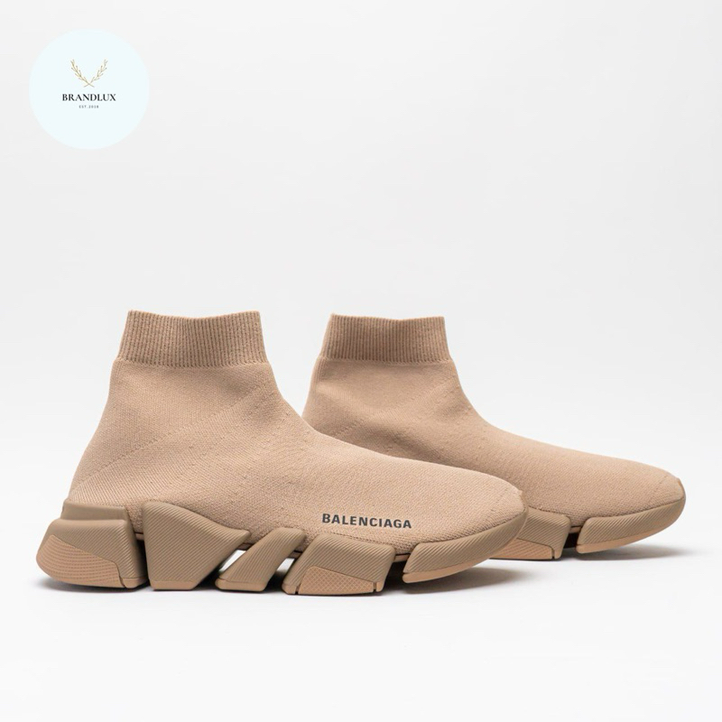 Balenciaga Speed 2.0 Recycled Knit Sneaker Women Beige