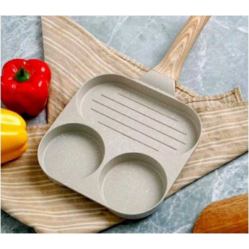 SYNMORE Multi-Functional Breakfast Frying Pan 3 in 1