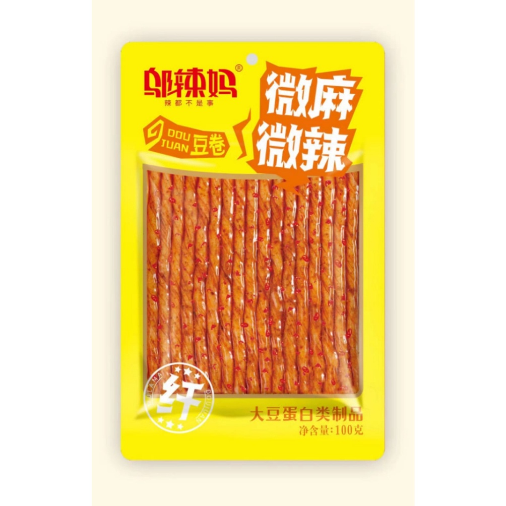 

Terb@tas [HALAL] TERMURAH WULAMA LATIAO VEGETARIAN DOU JUAN/Cemilan snack cina (邬辣妈豆卷) 100 gram [302]