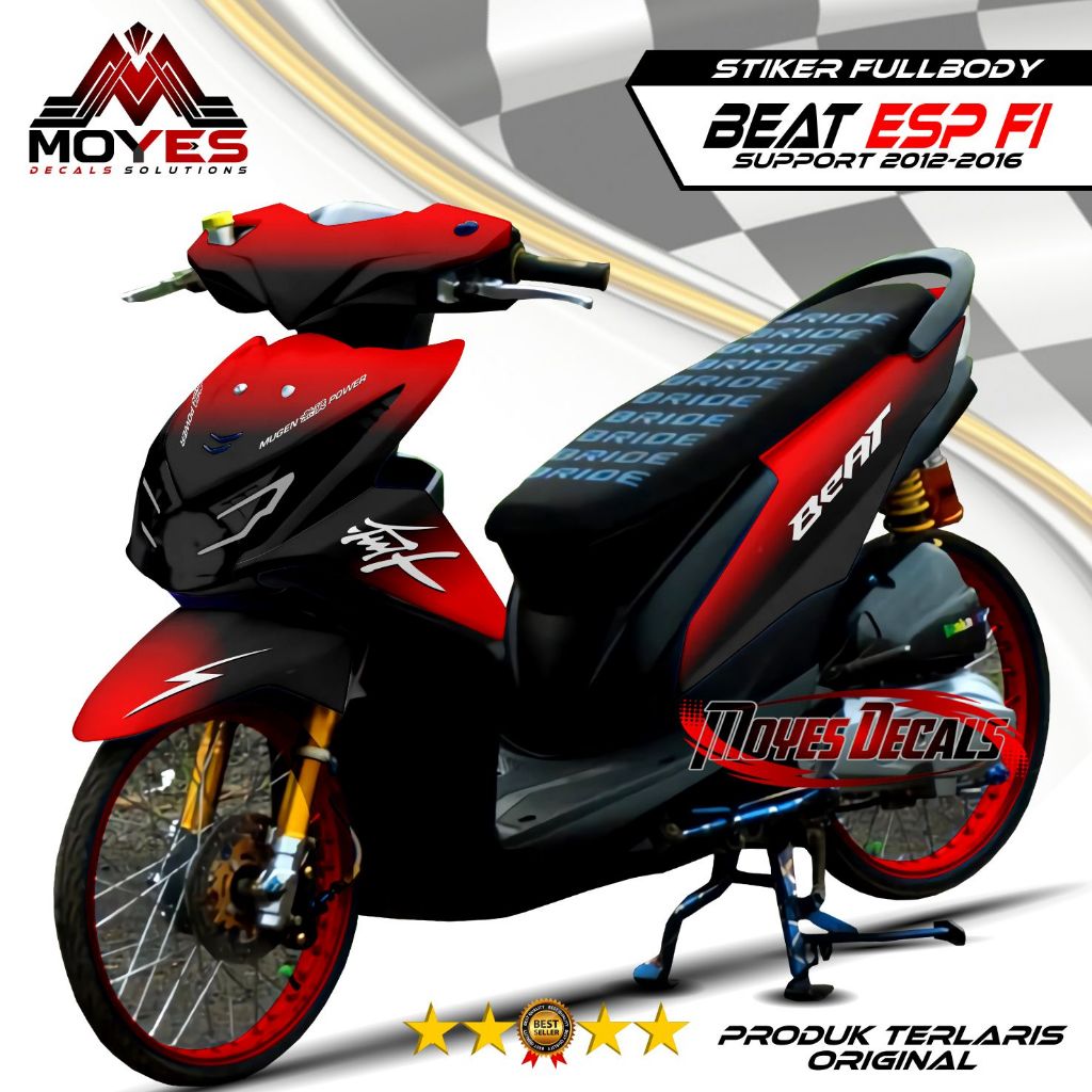 Decal stiker variasi Beat FI 2012 2013 2014 2015 2016 | striping motor Beat fi  variasi motor beat