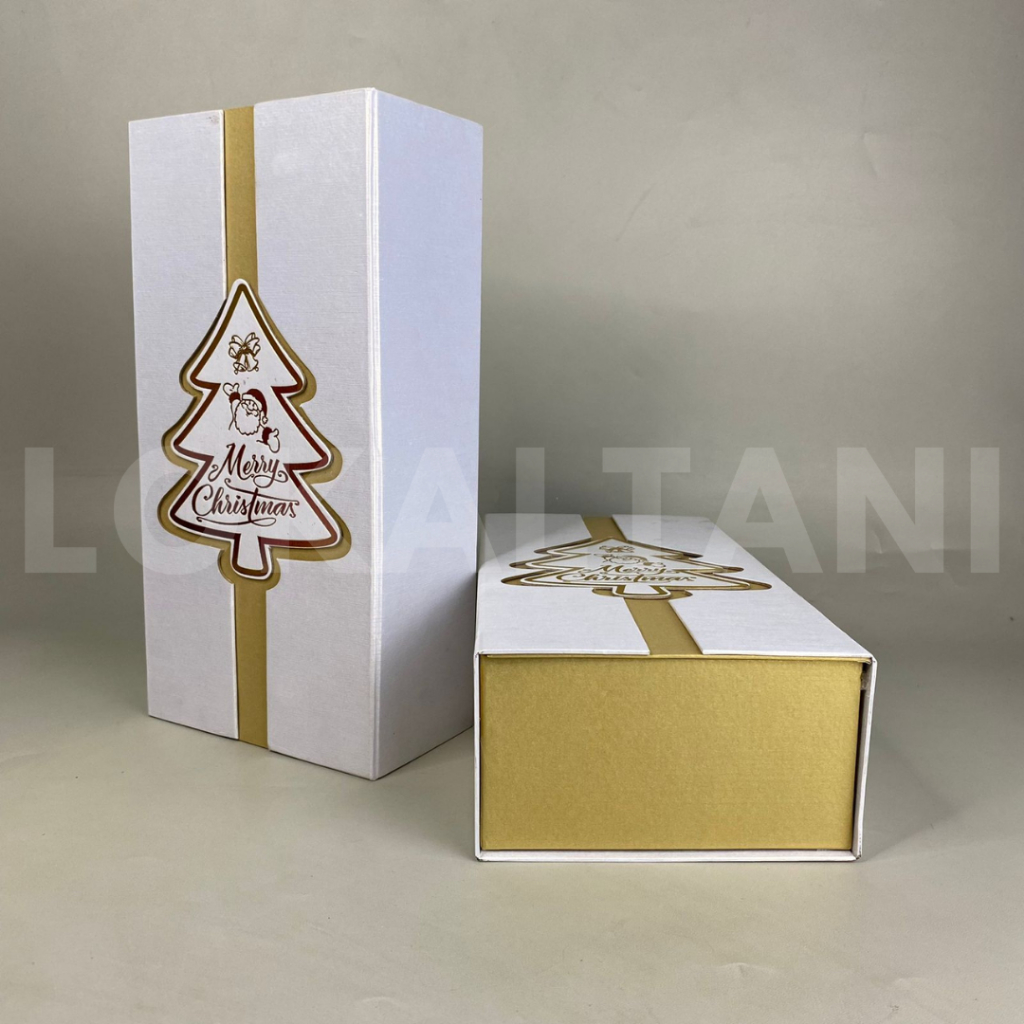 

Box Kue Packaging Natal Christmas Hampers Kotak/ Kotak Natal PUTIH